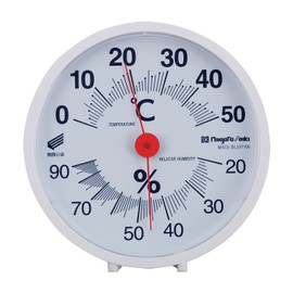 Niigata Seiki SK SK-1711KD Temperature and Hygrometer, Quick Scale Round, White
