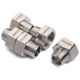 LTWFITTING Stainless Steel 316 Pipe 3/4 Inch Female BSPP x 1/2 Inch Male BSPT Adaptor Fuel Gas Air (Pack of 5)
