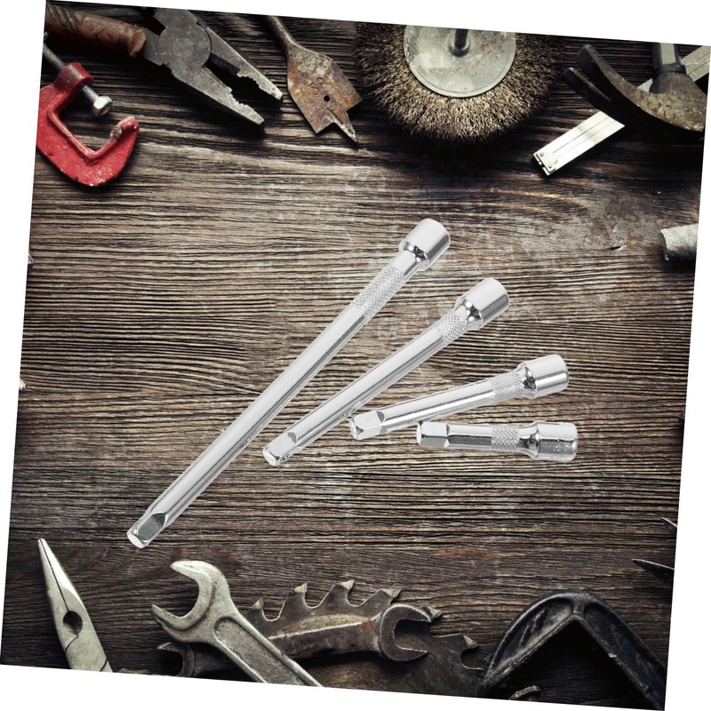 GLEAVI 4pcs Ratchet Wrench Extension Set Wobble Extension Tool for