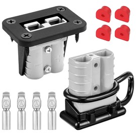 Eoppen 2Pcs 50Amp Battery Quick Connect/Disconnect with Plug Mounting Bracket, 6-12 Gauge Wire Harness Plug Kit 12V-36V Battery Cable Connector for RV Winch Trailer