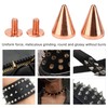100 Sets Punk Cone Spikes Studs Electroplating Rose Gold Punk