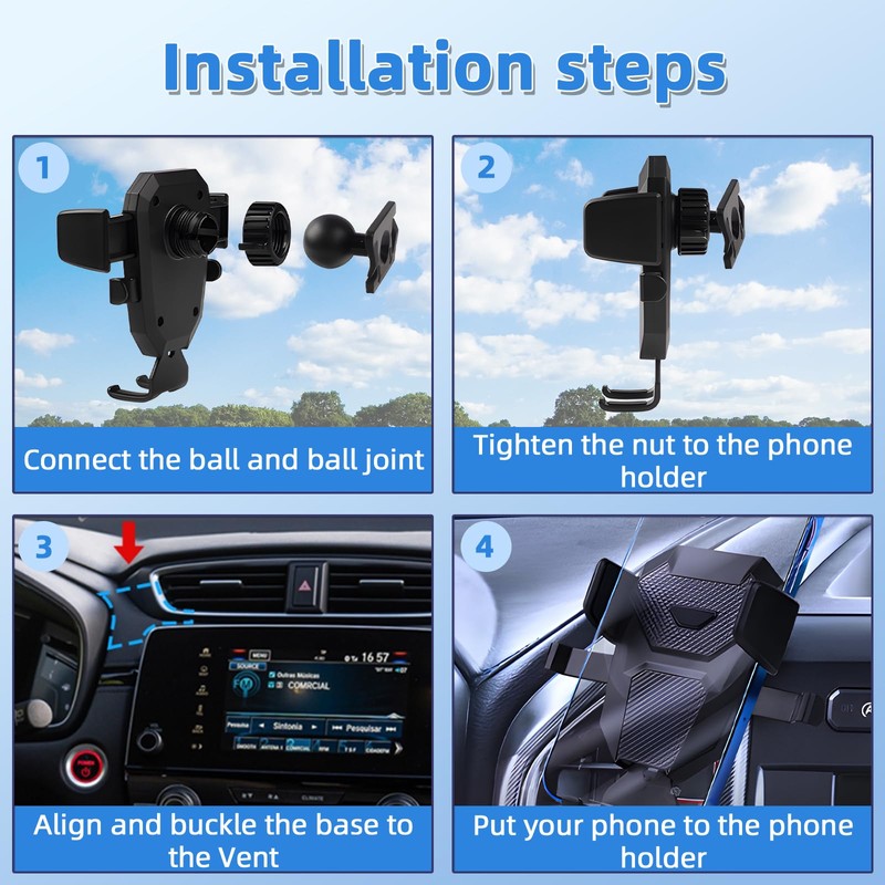 Car Phone Mount for Honda CRV CR-V 2017 2018 2019-2020