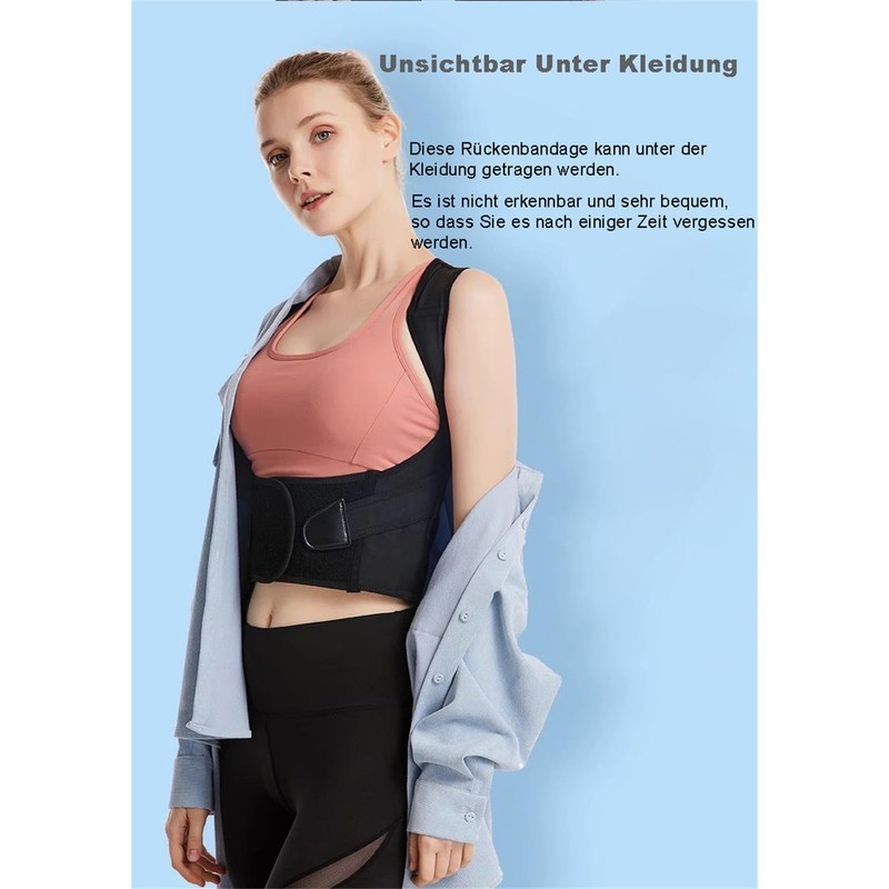 HPONEZJ Back Posture Correction Adjustable Back Support Belt Children Adults