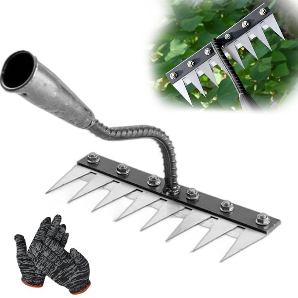 Iron Weeding Rake 2.0 – Heavy Duty Carbon Steel Garden