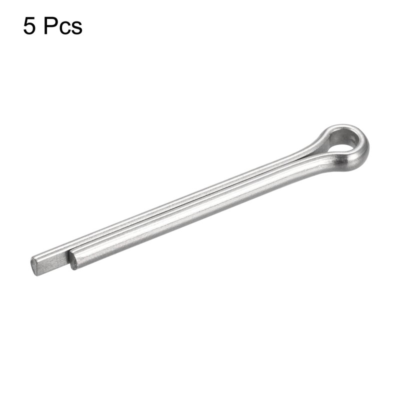 sourcing map Split Cotter Pin, 5mm x 45mm Stainless Steel