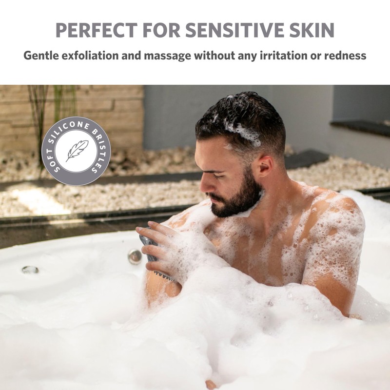 Sndyi Silicone Body Scrubber, Gentle Exfoliating Body Scrubber for Sensitive