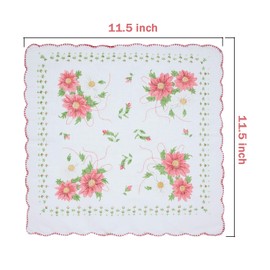 30 Pcs Womens Floral Print Handkerchiefs Vintage Soft Cotton Handkerchiefs Bulk