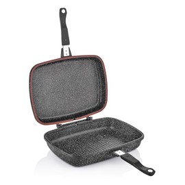 WILMA BLACK Granite Non-Stick Reversible Grill and Griddle Pan (14.2 x 10.2'')