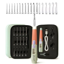 Yarniss Counting Crochet Hooks Set, 18 Size Light Up Crochet Hooks for Stitch & Row Counter 2.0mm-14.0mm