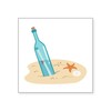 CafePress Message in Bottle Sticker Square Bumper Sticker Car Decal