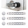 PKEDUO Silver Door Handle Inserts + Push Button Covers Compatible