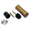 Toilet Brush Set Stainless Steel Gloden Space Saving Soft Durable