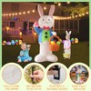 HZGDEJTG 12FT Easter Outdoor Inflatable Decoration, Inflatable Bunny Jacquard Basket,