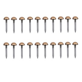 20Pcs Bronze Small Round Head Brass Upholstery Nails Tacks, 10mm