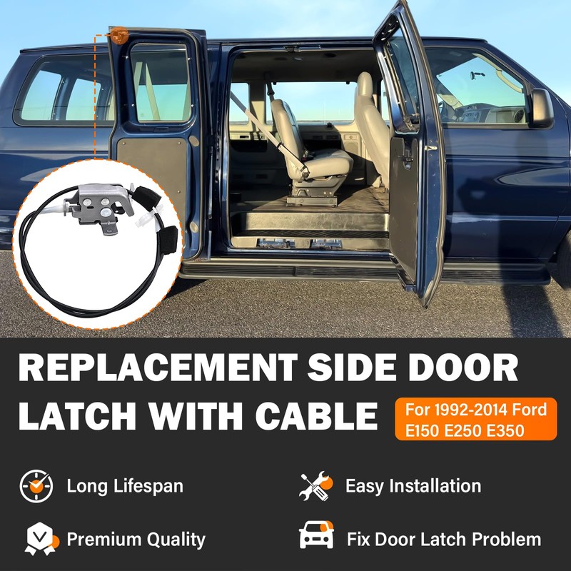 Yinlowa Side Door Latch Cable Rear Right Passenger Side for