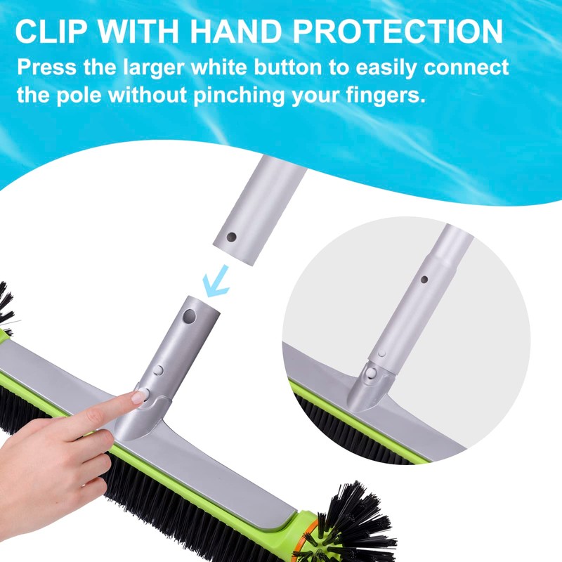 Sepetrel Pool Brush Head for Cleaning Walls,Heavy Duty Inground/Above Ground