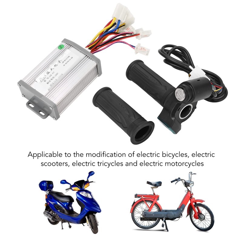 24V 1000W Bike Brushed Motor Controller with Twist Throttle Handle