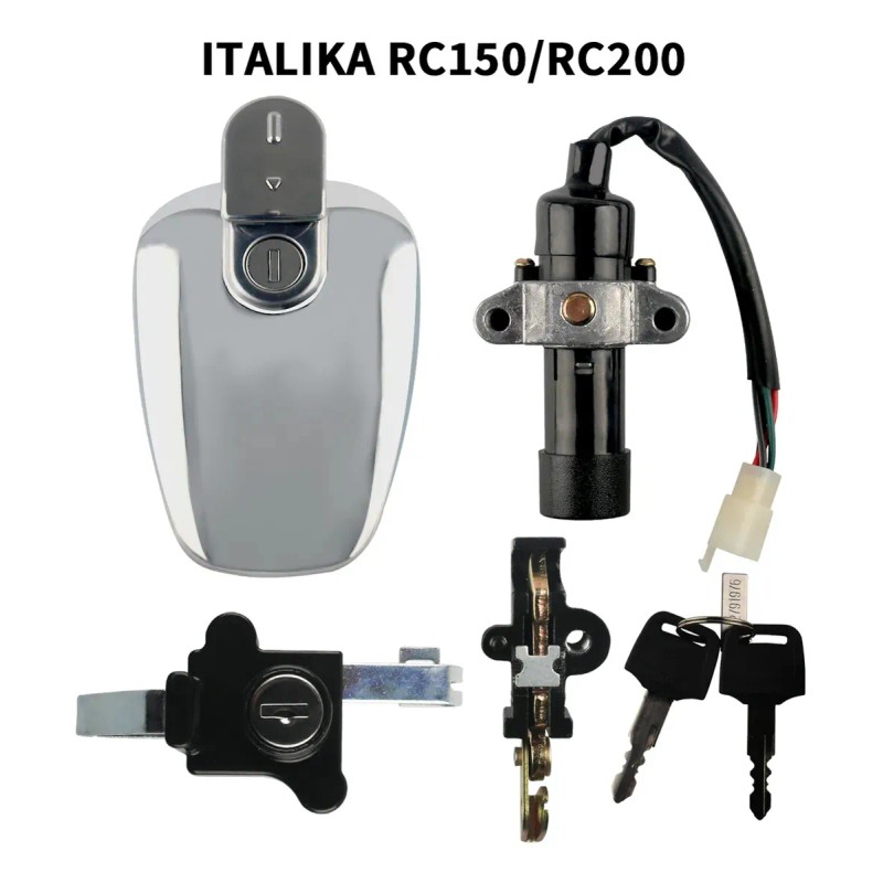 Kit Cerraduras Completo Switch Tapon Italika Rc Rc150 Rc200