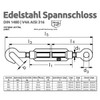 Drahtseile24 Stainless Steel Rope Set with 3 x Rope Clamps,