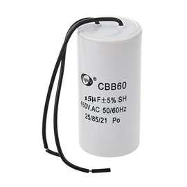 CBB60 Condensador de arranque de motor CA 450 V 15 uF con 2 cables de conexión, envío desde EE. UU