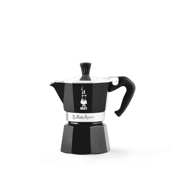 Bialetti 4953 Moka Express Espresso Maker for 6 Cups, Aluminium, Black CD - Bialetti Moka Express 6tz black,30 x 20 x 15 cm
