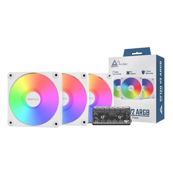 MONTECH GF120 V2 ARGB 120mm Case Fan – Sleek &