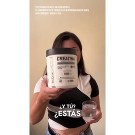 Creatina Monohidratada 100% Pura 500g MDN Sports 100 servicios Sin rellenos, Sin Sabor.