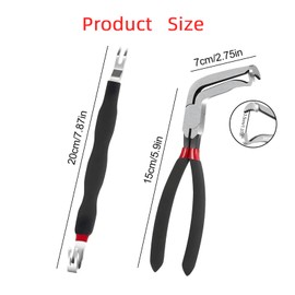 Electrical Disconnect Plier 37980, 60 Degree Electrical Connector Pliers for Cars, 13120 Electrical Connector Separator, Fuel Line Hose Disconnect Tools with Anti-slip Handle, Push Tab Style Plugs