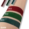 evpct 3Pcs Dark Color Colored Red Emerald Green Matte Liquid
