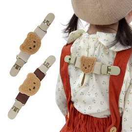 Khers Shoulder Strap Anti-Slip Clip for Kids 2 Pack (Bear)