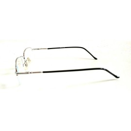 Vintage NWT Vintage 90's Rectangle Metal Semi-Rimless Reading Glasses +1.75 (Silver)