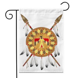 Ansouyi Tribal Native Indian Spears Garden Flag 12"x18" Outdoor Double Sided Home Decor Party Yard Flags Banner for Patio Lawn
