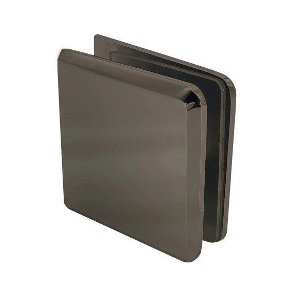 Fab Glass and Mirror Square Beveled Wall Mount Heavy-Duty Clamp