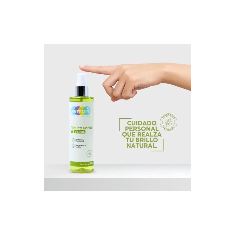 Tónico Facial De Té Verde Vemare Control De Brillo 250