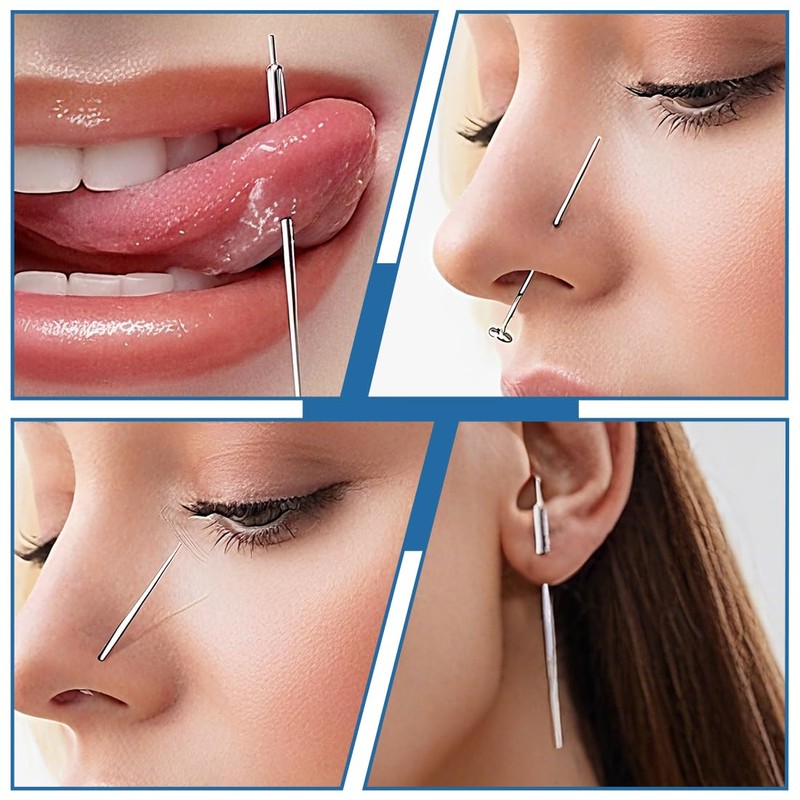 Tomedeks 6 PCS Nose piercing kit, Ear piercing kit, Belly