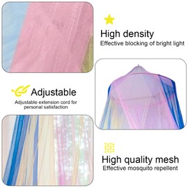 Henrrida Girls Bed Canopy,Rainbow Bed,Princess Mosquito Net,Girls Bedroom Decor Hanging Bed Cover Suitable for Rooms and Reading Corners(Rainbow Color)