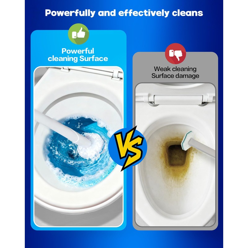 60 Pack Toilet Wand Refills Compatible with Clorox Toilet Brushes,