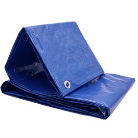 Lacers JaffaLine Fabric Tarpaulin - Robust and Waterproof Tarpaulin in Various Sizes and Colours for Optimal Protection in Outdoor Areas, Blue (2 x 3 m)