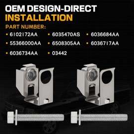 03442 Exhaust Manifold Flange Bolts U Nuts Hardware Kit Fit for Jeep Wrangler 2007-2012 for Ram 1500 2011-2024 for Dodge Durango Dakota 2004-2010 Dodge Ram 1500 4000 2006-2010 55366000AA 6036684AA