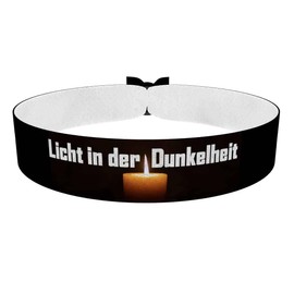 Licht in der Dunkelheit Stoffarmband - Trauerarmband aus Satin - Wasserfest & Langlebig - Gedenkarmband für Angehörige - Trostspender & Unterstützung in schweren Zeiten - Unisex Armband