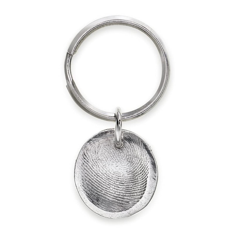 Custom Silver Fingerprint Keyring