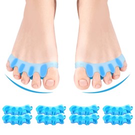 8 PCS Professional Toe Separators. Juzure Silicone Toe Spacers to Correct Bunions and Restore Toes to Their Original Shape for Women Men. Toe Correctors/Toe Straightener/Toe Stretcher/Toe Spacers