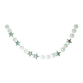 GALLERIE II Aqua Starfish Coastal Tropical Disk Garland Banner Party Decor Mantle Fireplace Doorway Entry Decor Decoration Blue