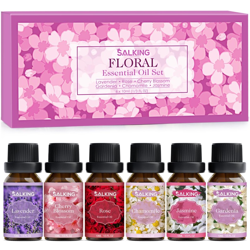 SALKING Set de Aceites Esenciales Florales, 6 x 10 ml