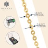 NKlaus Flat Elegance: 925 Silver Yellow Gold Plated Flat Rolled