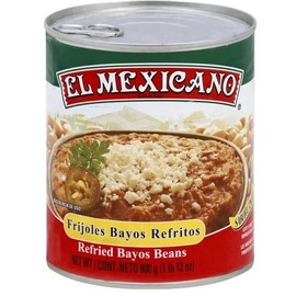 El Mexicano Frilojes Bayos Refritos Refried Bayos Beans One Can 1 lb 12 oz (800g)
