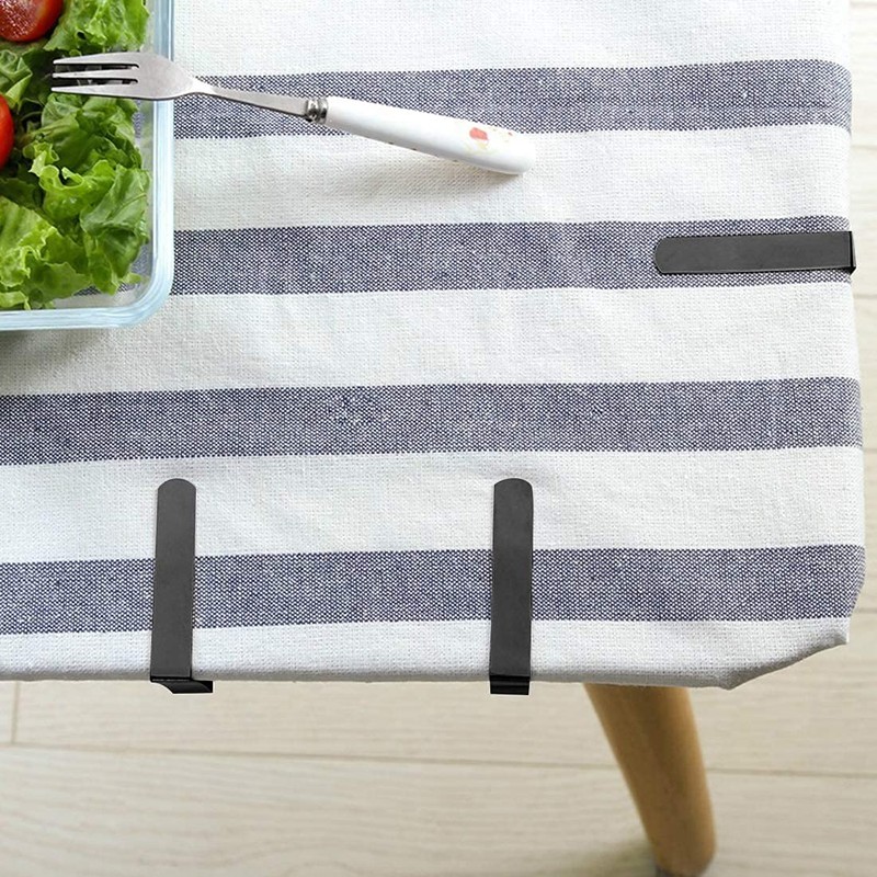 Table Cloth Clip Black, Stainless Steel Made Wide Triangular Non-slip