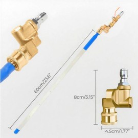 24'' Radiator Cleaning Wand, Portable Radiator Cleaning Tool, 4500 PSI Radiator Flush and Cleaner Tool, Radiator Pressure Washer Tool for Household Cars, Trucks, RV