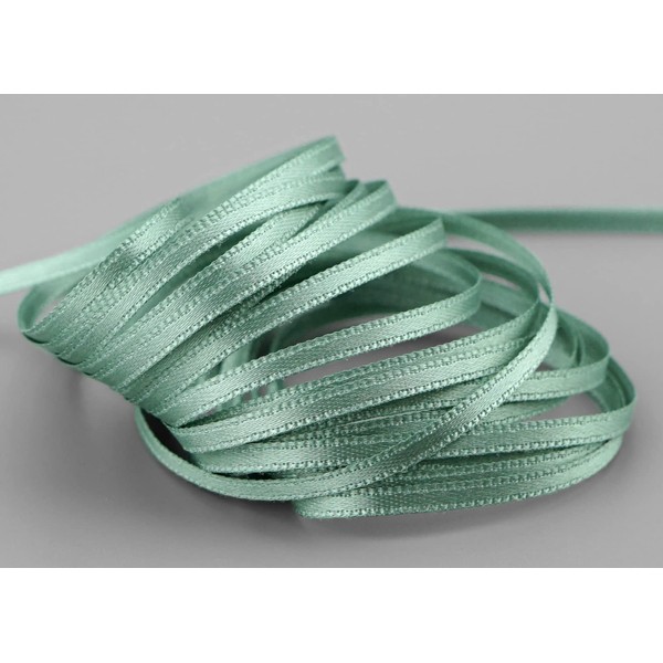 finemark 3 m x 3 mm Satin Ribbon Antique Green (556) Double-Sided Satin Ribbon without Wire Soft and Shiny Gift Ribbon Decorative Ribbon Double Face Decorative Ribbon Decorating Cord Crafts