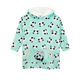 Harry Bear Girls Blanket Hoodie Oversize Supersoft Wearable Fleece for Kids Panda One Size